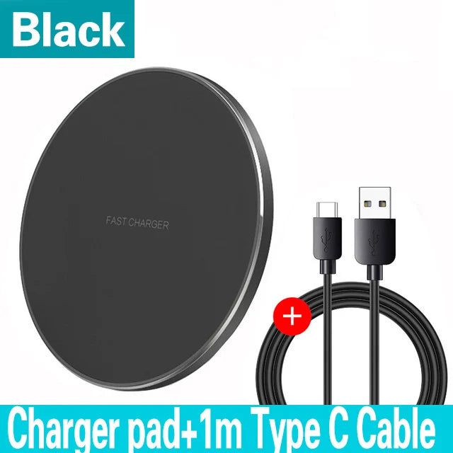 100W Fast Wireless Charger Pad for iPhone Samsung Xiaomi