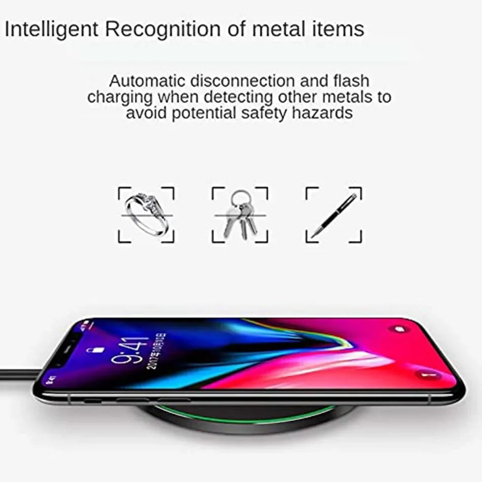 100W Fast Wireless Charger Pad for iPhone Samsung Xiaomi