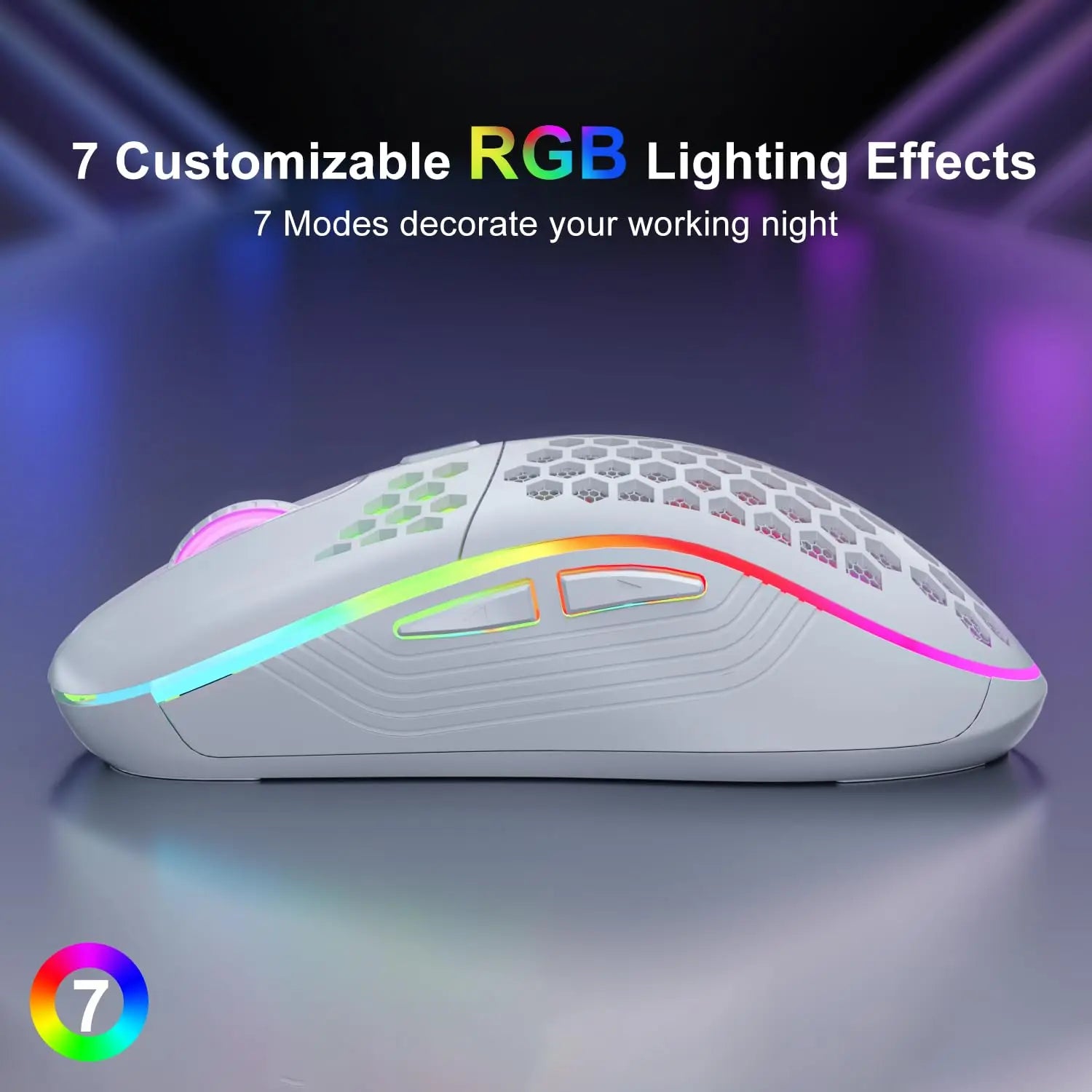 2.4G Wireless Gaming Mouse RGB Lighting